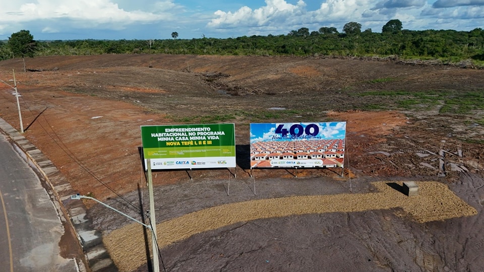 O terreno onde será construído o residencial foi doado pela prefeitura do município