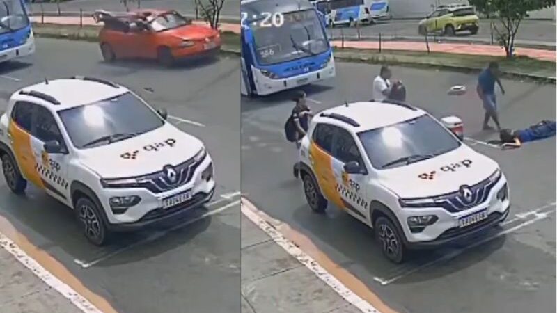 Estudante é atropelada após descer de ônibus em Manaus; veja vídeo